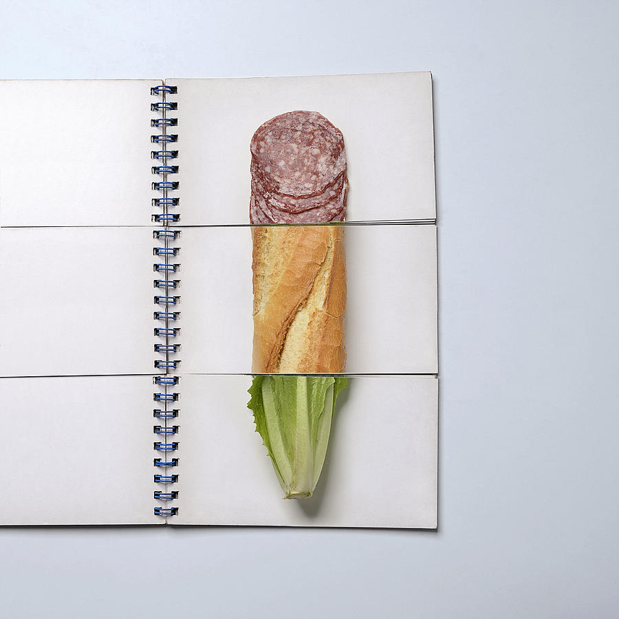 Mix and match book showing sandwich ingredients Photograph by David Malan