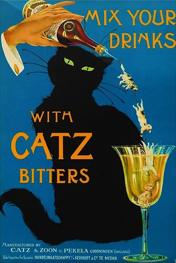 Mix Your Drinks with Catz Cats Bitters Aperitif Liquor Digital Art by Lothness Store Fine Art