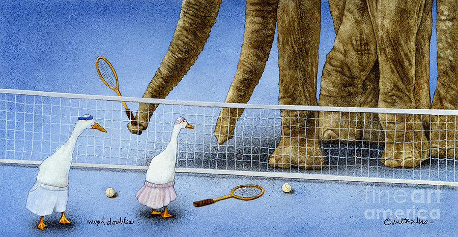 Mixed Doubles... Painting by Will Bullas