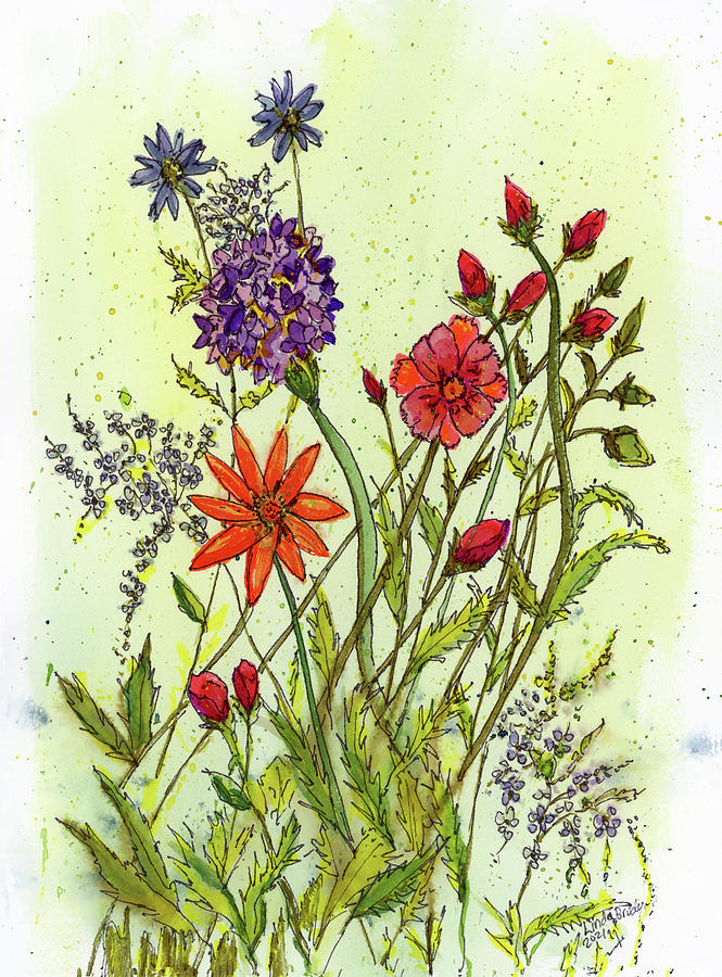 Mixed Spring Flowers Painting