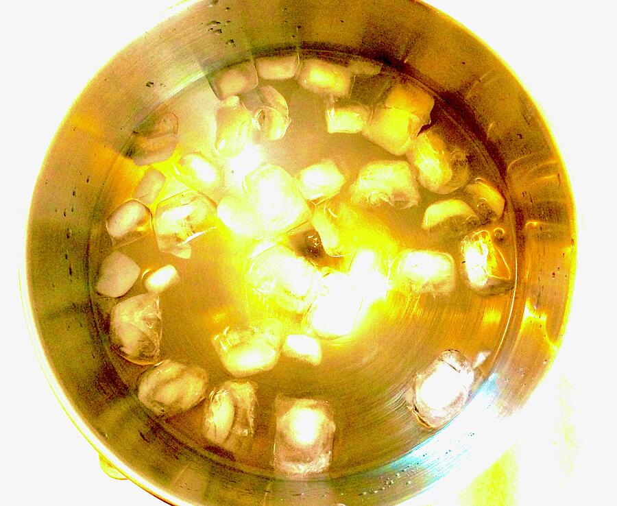Mixing Bowl Filled with Ice Water Photograph by Brandon Strellis Mixing Bowl Filled with Ice Water Photograph by Brandon Strellis