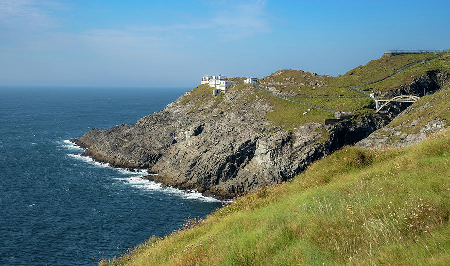 Mizen Head Signal Station lighthouse with dramatic rocky coastline in the Atlantic ocean . County Cork, Ireland. Photograph by Michalakis Ppalis