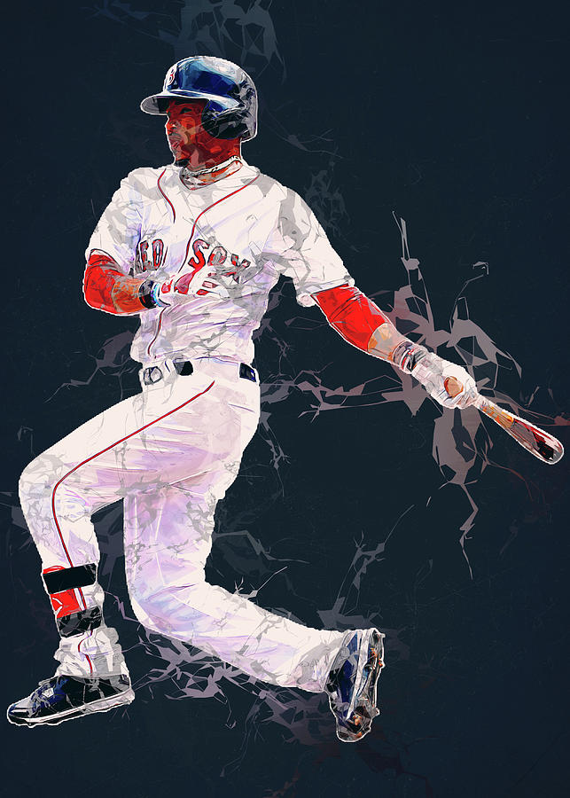 MLB Baseball Boston Red Sox Mookiebetts Mookie Betts Mookie Betts Boston  Red Sox Bostonredsox Markus Digital Art by Wrenn Huber - Pixels