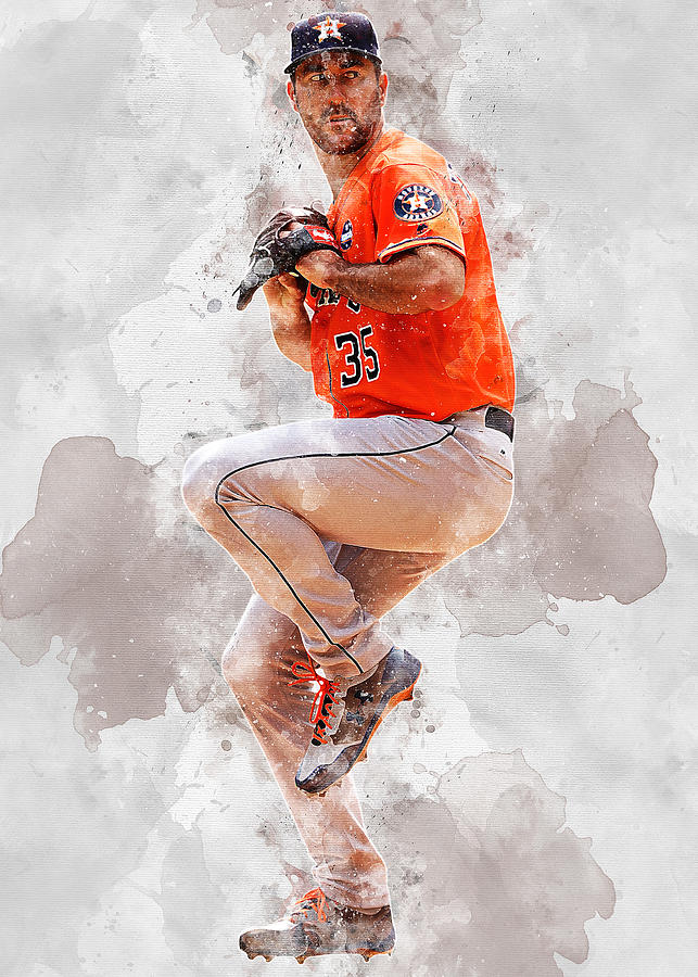 Baseball Justinverlander Justin Verlander Justin Verlander Houston Astros  Houstonastros Justinbrooks Art Print