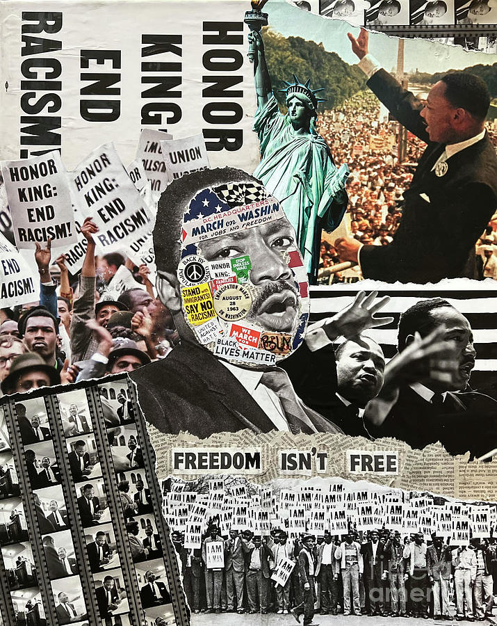 MLK Mixed Media by Citizen Raja - Fine Art America