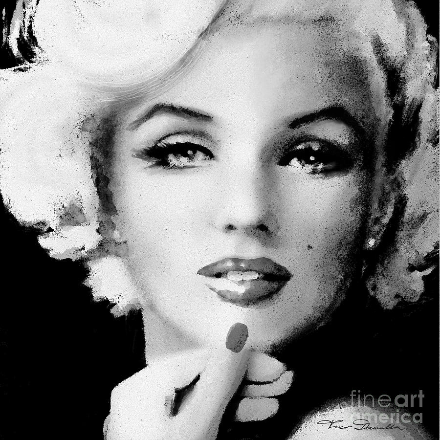 Marilyn Monroe Painting - MM 132 bw by Theo Danella