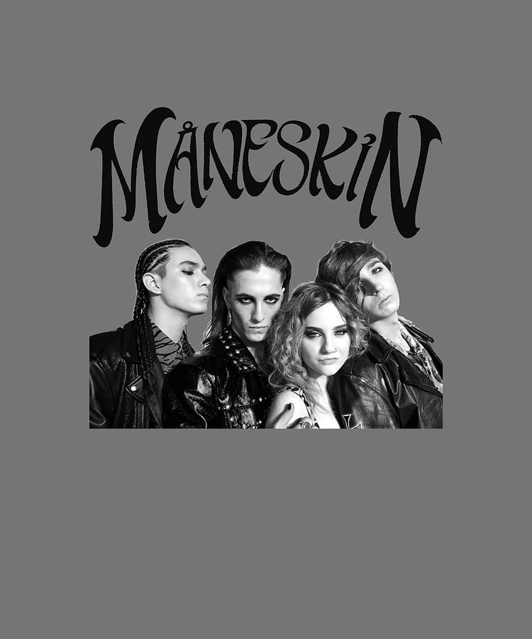 Mneskin rock band Maneskin green Painting by Lilly Cooper - Pixels