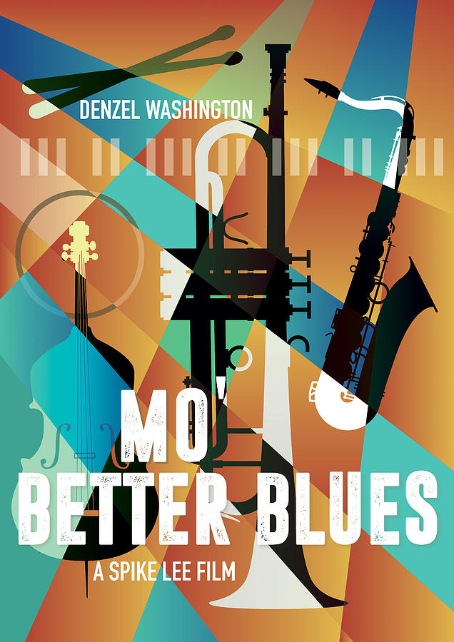 Denzel Washington Digital Art - Mo Better Blues - Alternative Movie Poster by Movie Poster Boy