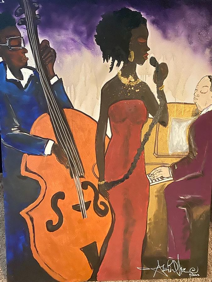 Mo JAZZ Painting by Angie ONeal