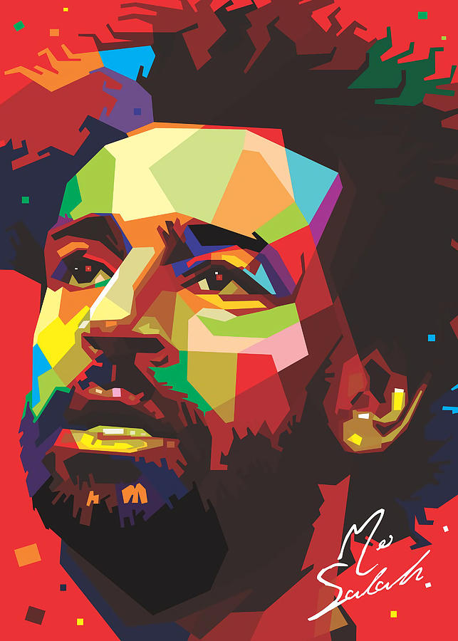 Mo Salah Poster Em Sandia Tapestry - Textile By Jonathan Ogle - Fine 