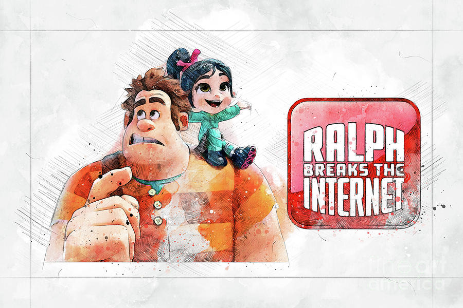 Mo4368 Wreck It Ralph 2 Horizontal Movie Poster Digital Art by Joanie
