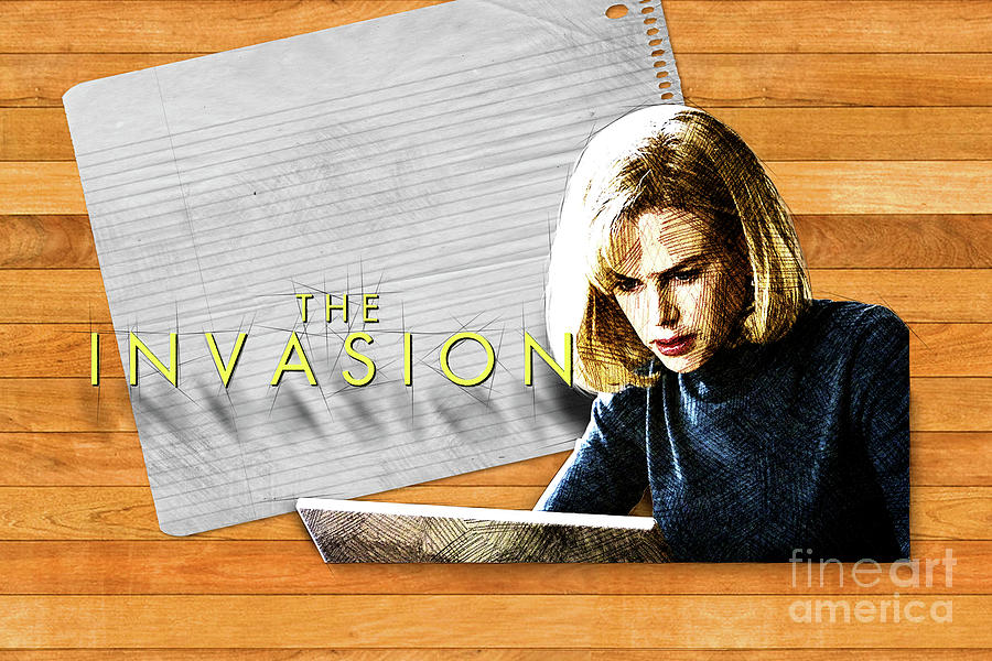 Mo4538 3D Pencil Drawings The Invasion Movie Poster Digital Art by ...