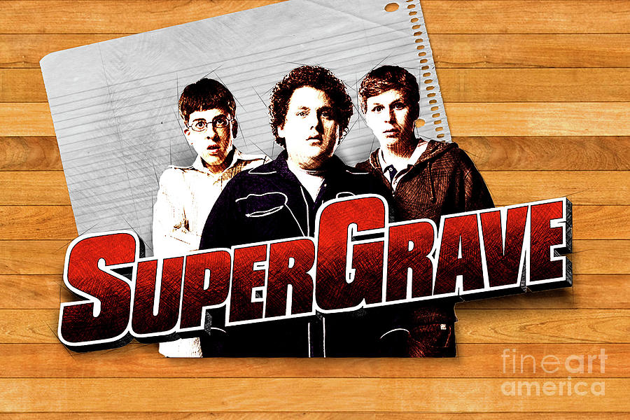 Mo4757 3D Pencil Drawings Superbad Movie Poster Digital Art by Joanie