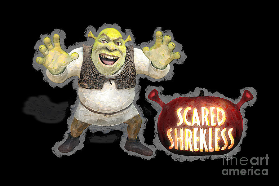 Mo4928 Oil Paint Mixing Scared Shrekless Movie Poster Digital Art by ...