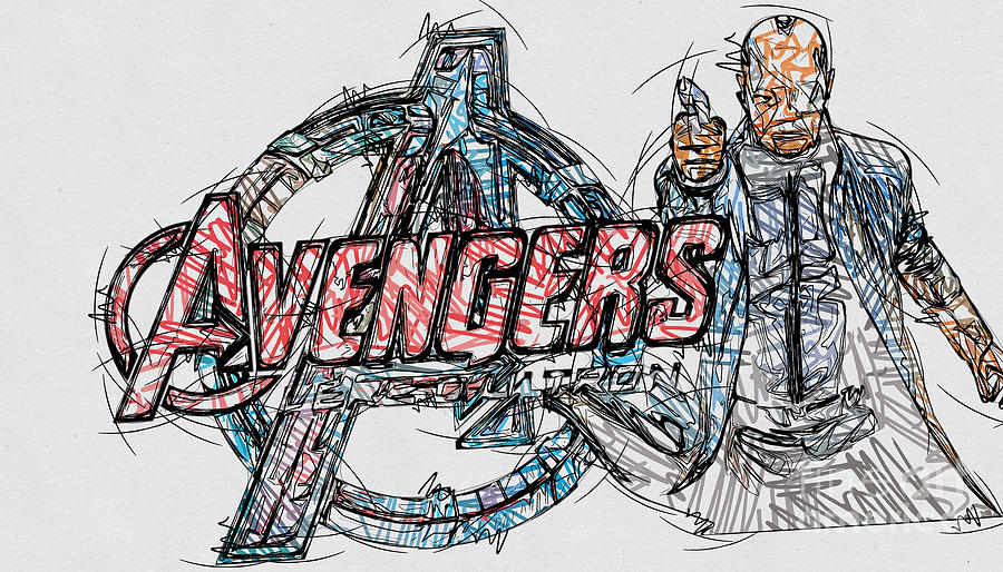 avengers movie drawing