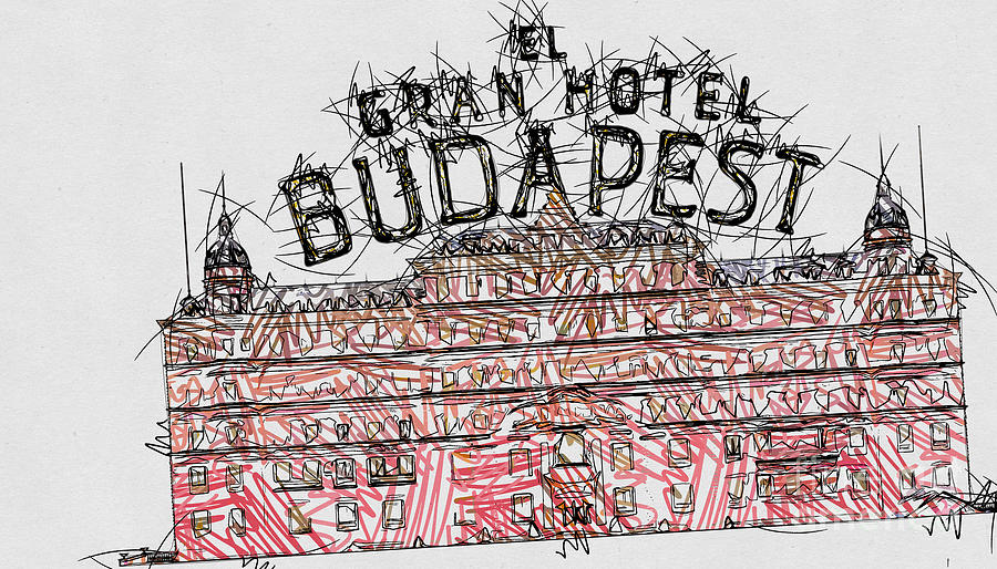 Mo8718 Sketch The Grand Budapest Hotel Movie Poster Digital Art by ...