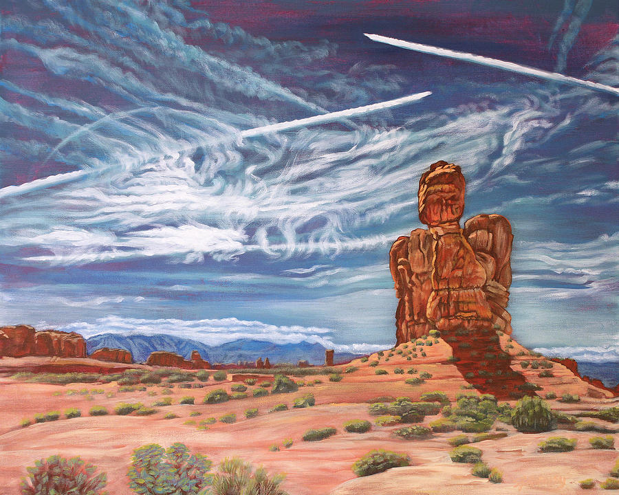 Mountain Painting - Moab Balanced Rock by Susan Riedley