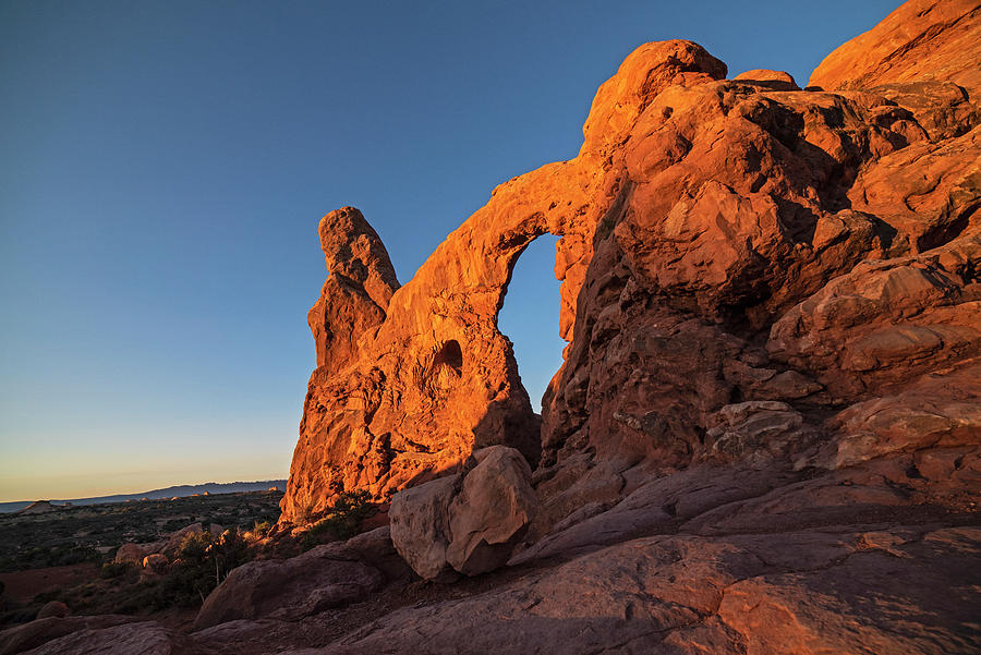 Moab Utah Arches National Park Turret Arch in the Morning Light Photograph by Toby McGuire
