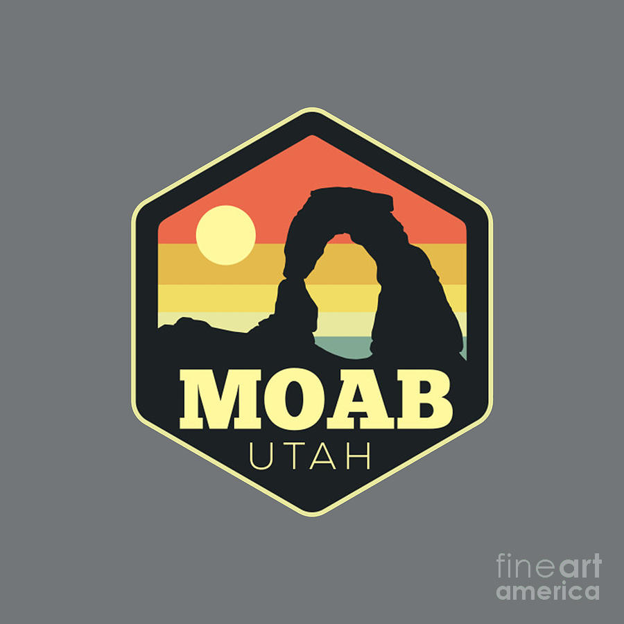 Moab Utah Retro Sunset Drawing by Ratna Kani Permata