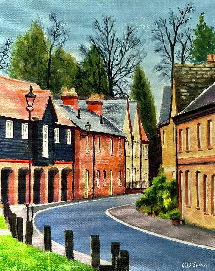 Moat Lane, Towcester Painting by Caroline Swan