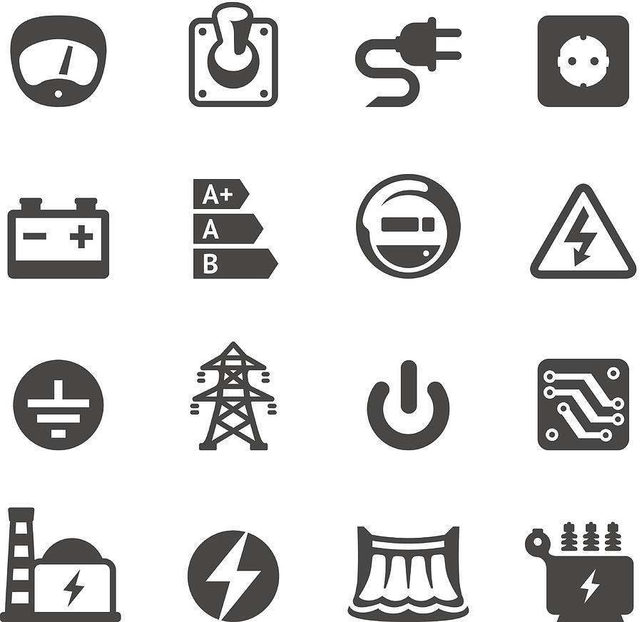 Mobico icons - Electricity Drawing by Lushik