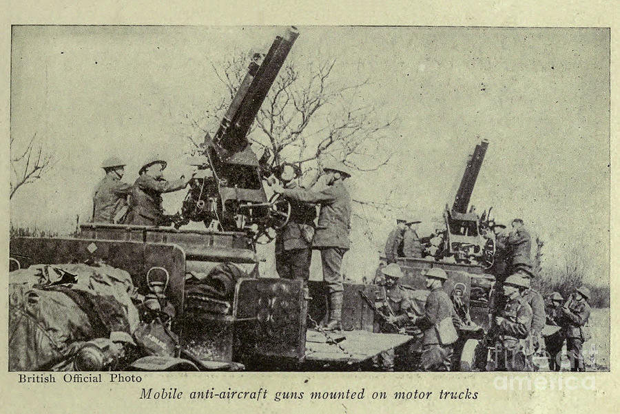 Mobile anti-aircraft guns mounted on motor trucks d1 Photograph by ...