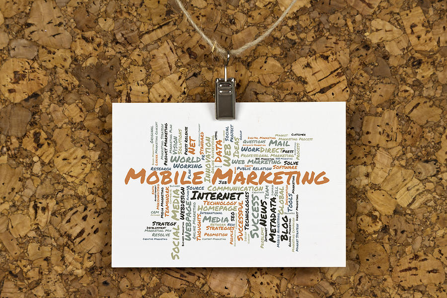 Mobile Marketing word cloud Photograph by Macgyverhh