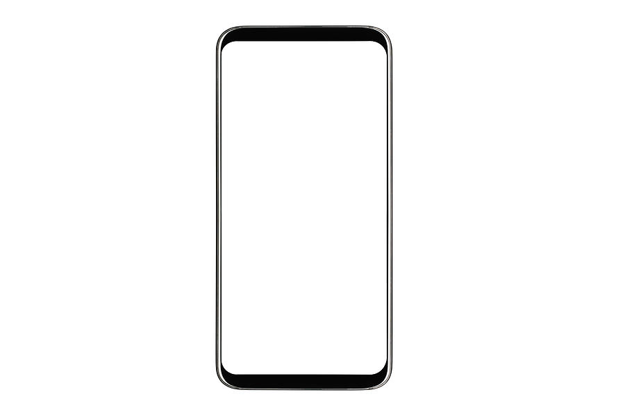 Mobile Phone isolated mockup with white screen isolated on white background Photograph by Mensent Photography