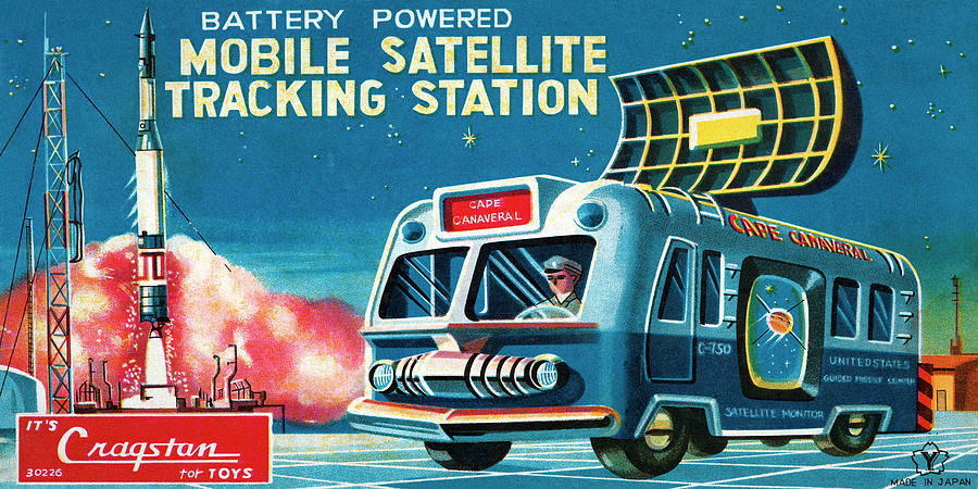 Mobile Satellite Tracking Station by Vintage Toy Posters