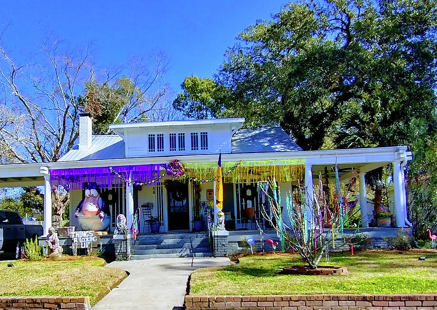 Mobile Yardi Gras Porch Parade 2021 10 Photograph by Marian Bell