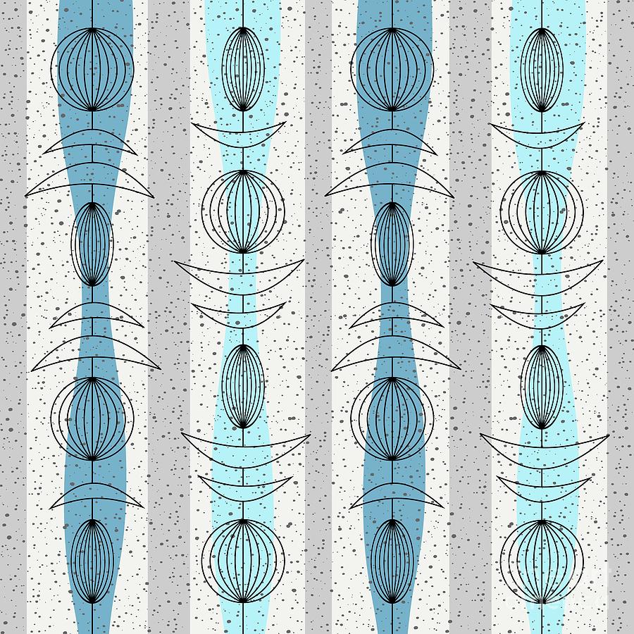 Mobiles Fabric in Blue Digital Art by Donna Mibus