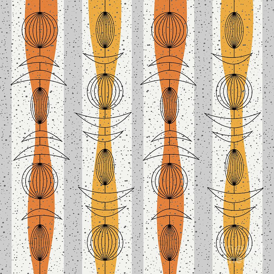 Mobiles Fabric in Orange Digital Art by Donna Mibus
