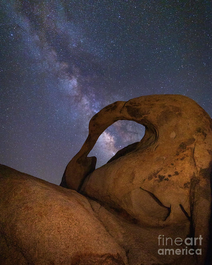 Mobius Arch and the Milky Way Vertical Format Photograph by Mimi Ditchie