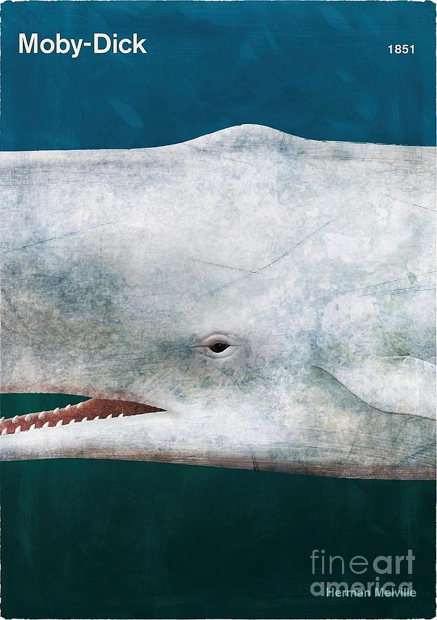 MobyDick Herman Melville Literary Art for Book Painting by Lisa Carrie