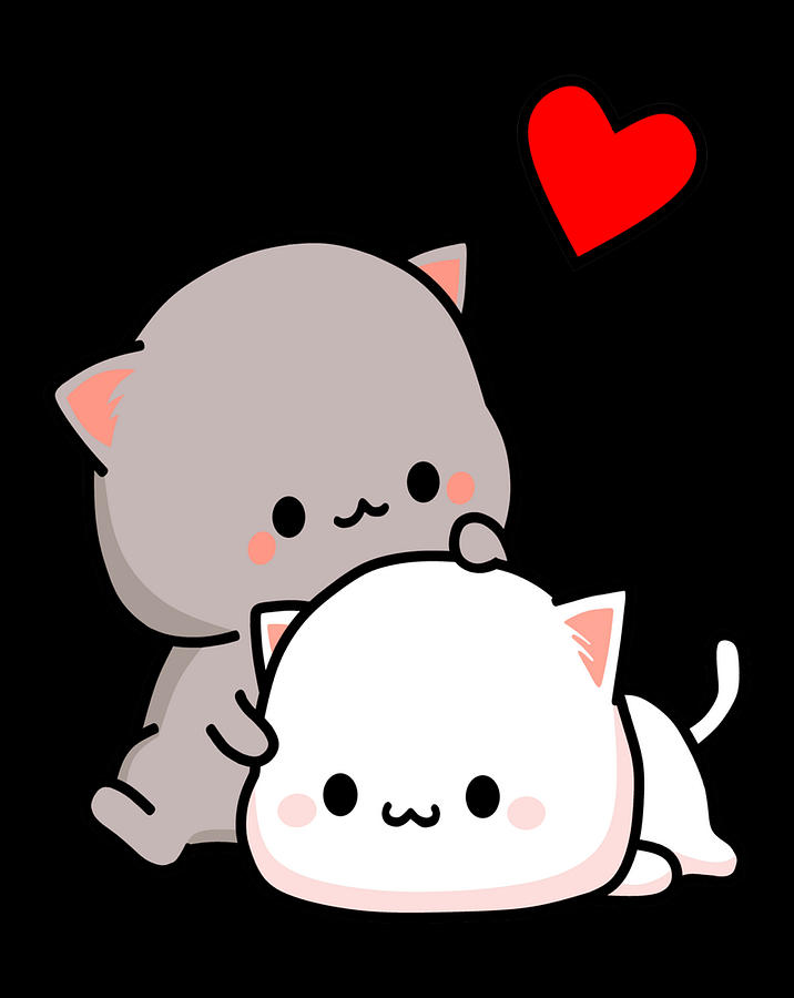 Mochi Peach Cat Goma Love Is Kind Love Hugs Kisses Valentine Digital ...