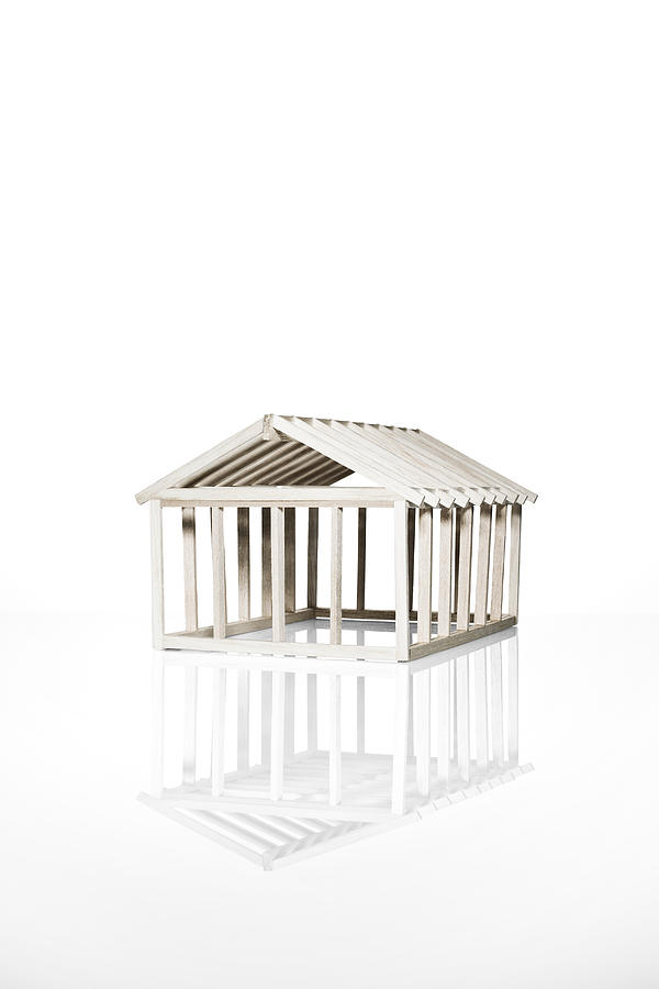 Model balsa house Photograph by Microzoa Limited