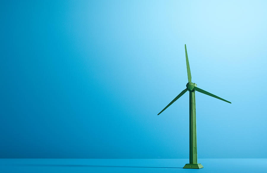 Model of a wind turbine Photograph by Image Source
