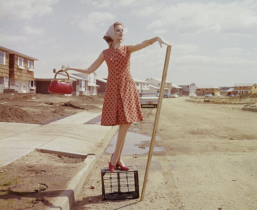 Model on a Milk Crate Photograph by George Barkentin