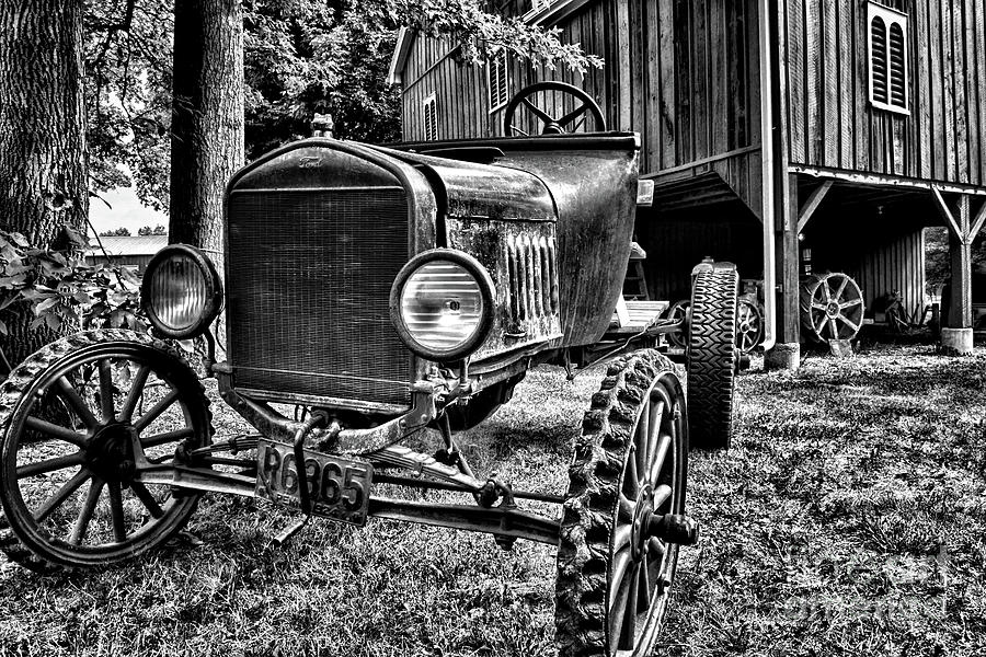 Model T Ford Tractor Conversion black and white Photograph by Paul Ward ...