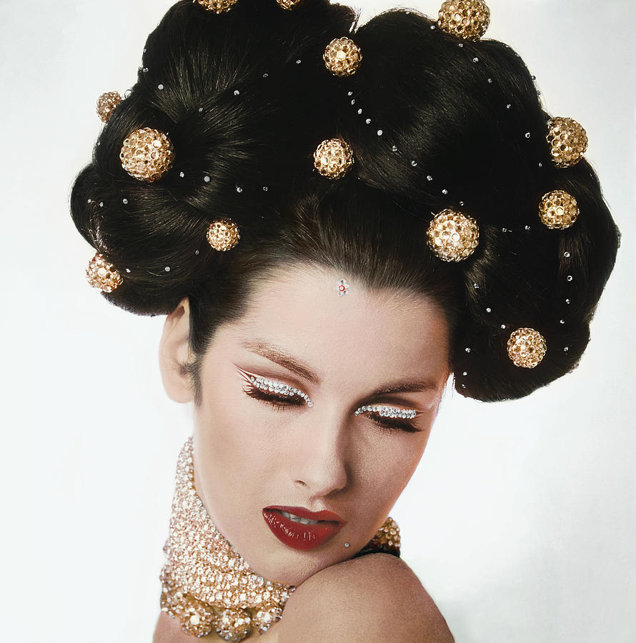 Model Wearing Elizabeth Arden Make-up Photograph by Bert Stern