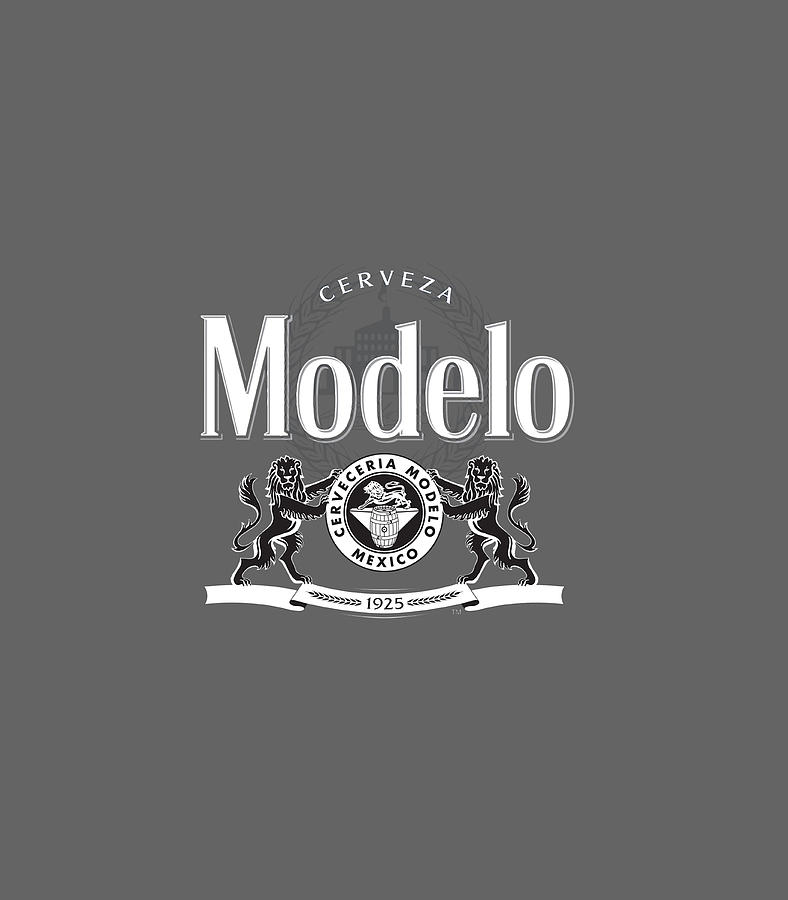 Modelo Black and White Logo Digital Art by Halen Rivie