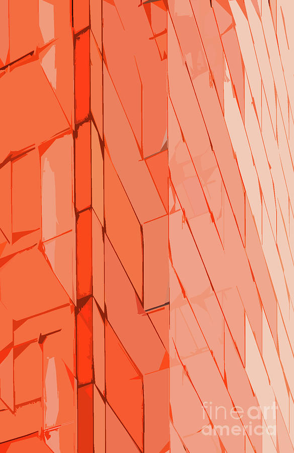 Abstract Photograph - Modern Abstract Orange by Edward Fielding