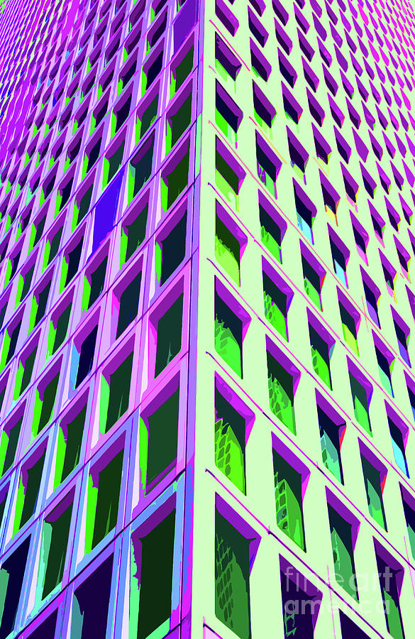 Abstract Digital Art - Modern Abstract Skyscraper by Edward Fielding