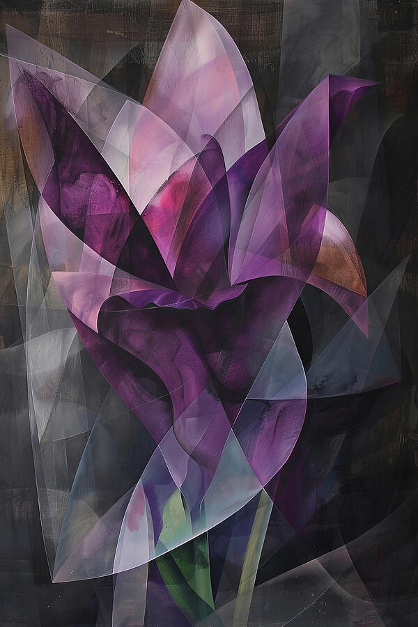 Modern Abstract Tulip Painting