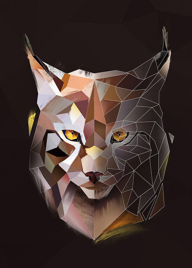 Modern Animals Wild Lynx Digital Art by Morein Mahoney