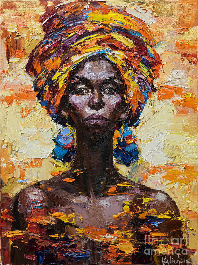 Modern art African woman Painting by Anastasiya Valiulina - Fine Art ...