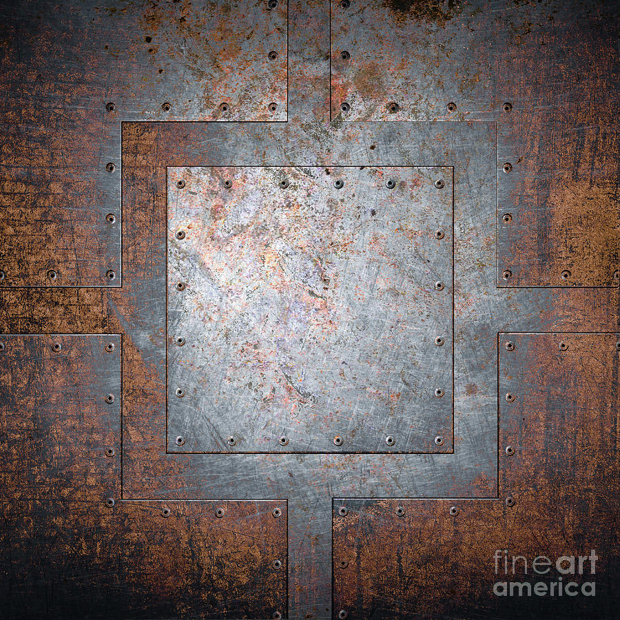 Modern Art Rusted Riveted Steel Plate Digital Art by Freddy B Modern Art Rusted Riveted Steel Plate Digital Art by Freddy B