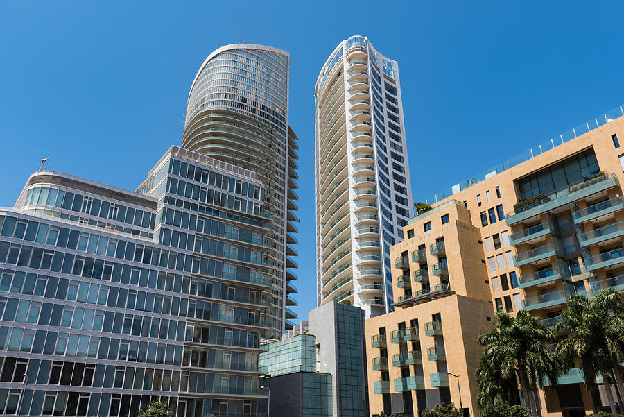 Modern buildings in Downtown, Beirut, Lebanon Photograph by Malcolm P Chapman