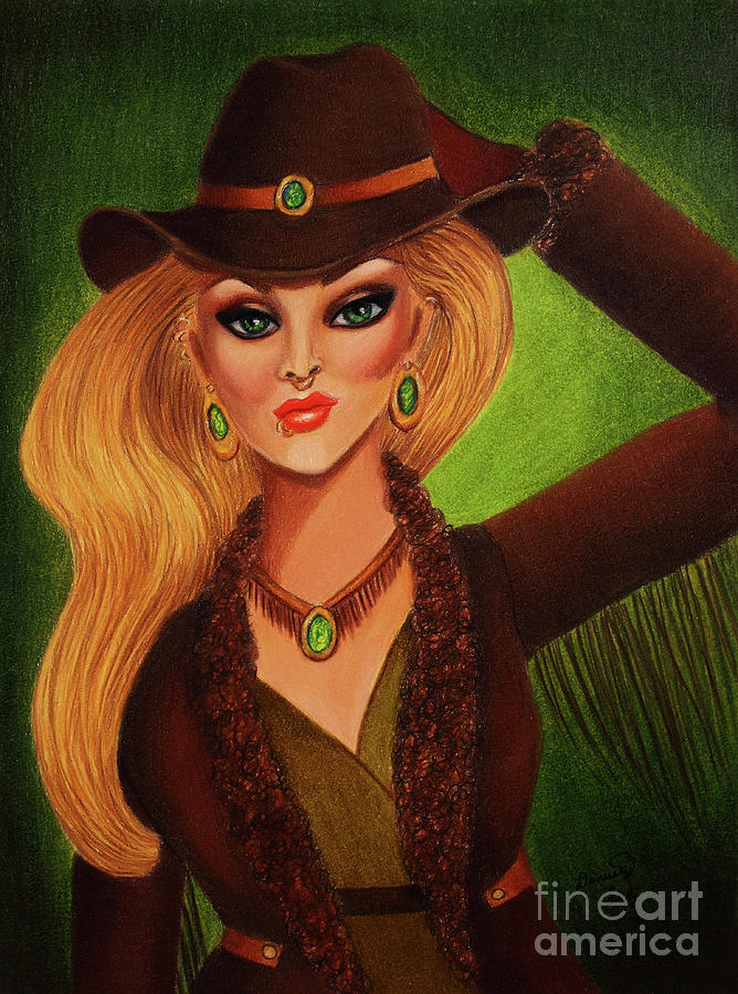 Modern Classic Cowgirl Painting by Dorothy Lee