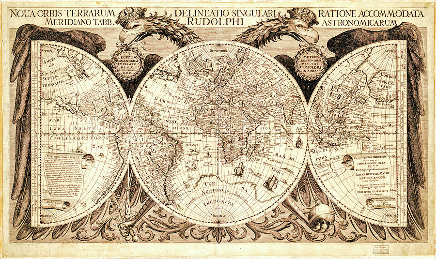 Modern Depiction of the World Drawing by Joseph S Giacalone